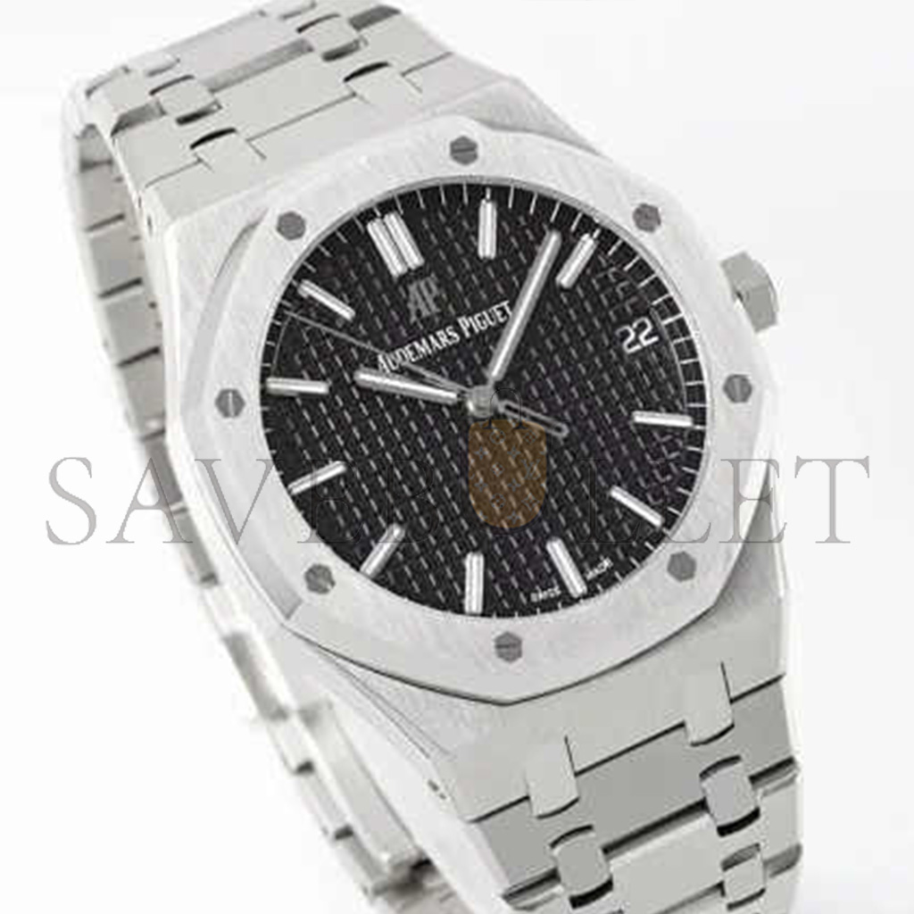 audemars P*g*et royal oak 41mm steel black dial watch 15500st.oo.1220st.03